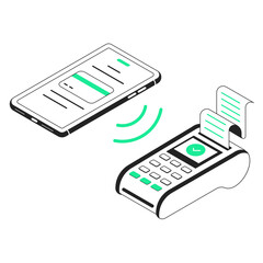 online payment isometric illustration