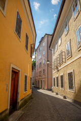 Narrow Winding Street in Salzburg