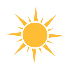 Sun icon vector for your web design, logo, UI. illustration