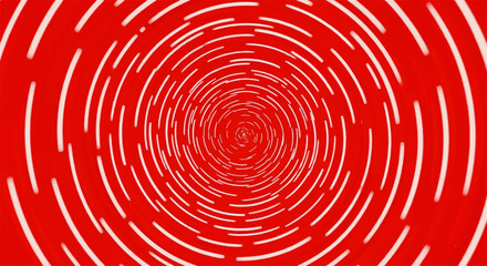 Abstract red vortex of swirling white lines creating a hypnotic tunnel effect.