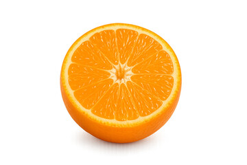 Fresh juicy orange half isolated on transparent background, perfect for food, beverage, and health concepts