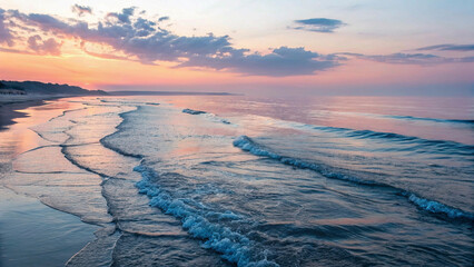 sunset over the river