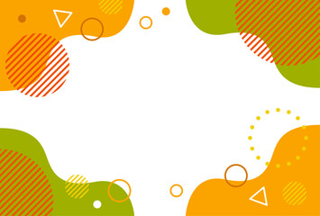 抽象的な幾何学模様のフレーム素材 おしゃれ はがきサイズ