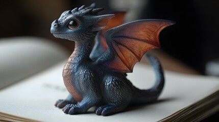Cute baby dragon figurine fantasy art collectible mythical creature pet