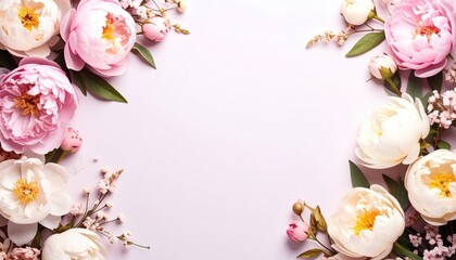 Floral arrangement display studio image bright light overhead view celebrating nature's beauty with blossoms