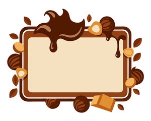 vector illustration of a wooden frame