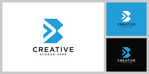 initials letter b logo vector design