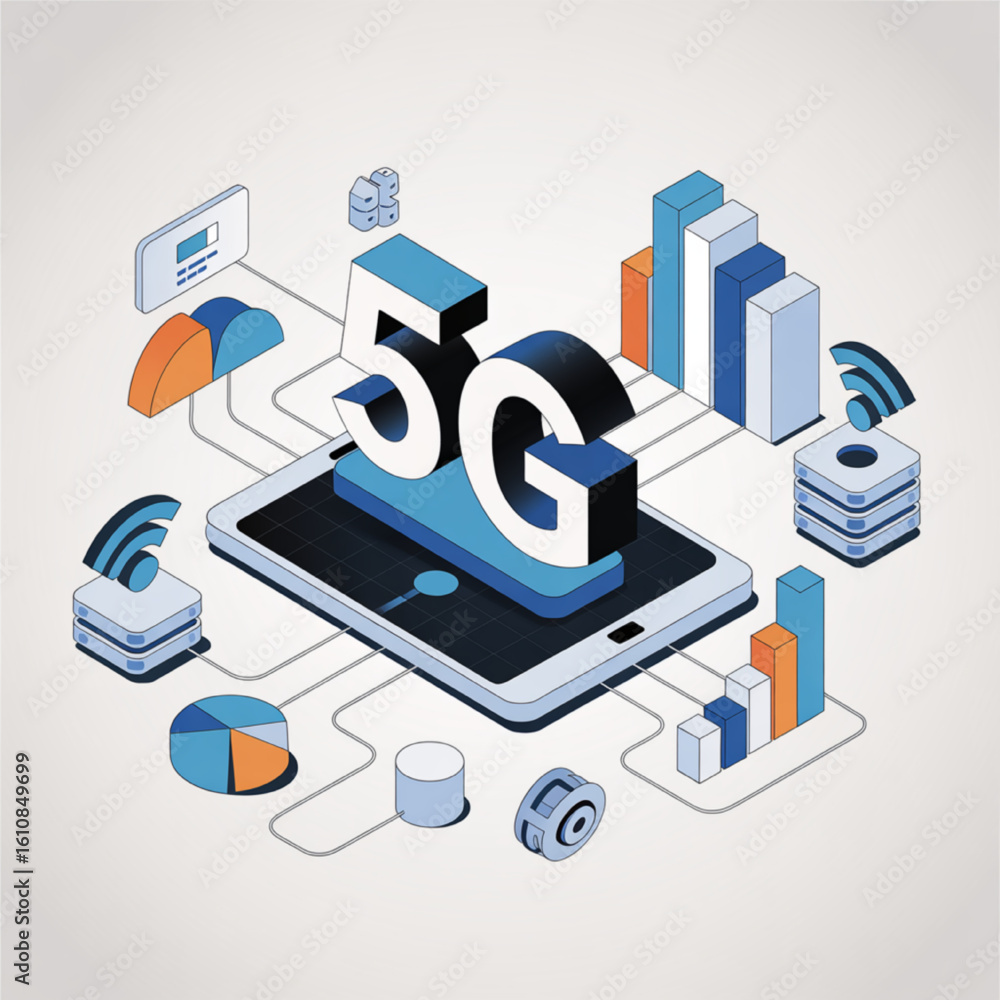 Poster experience the power of 5g network technology connecting devices and empowering data analytics today