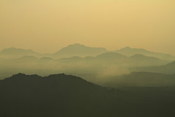Beautiful scenery of Khao Phang viewpoint can see a 360-degree view of Chumphon Province, Thailand