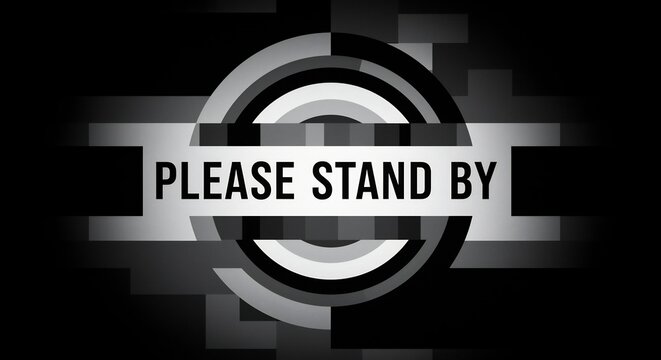 Please Stand By: A Monochromatic Digital Artwork