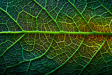 Intricate Veins of a Leaf Showcasing Nature's Beautiful Patterns