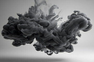 Dark Agile Smoke Swirling in Artistic Abstract Formation