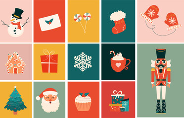 Fototapeta premium christmas set