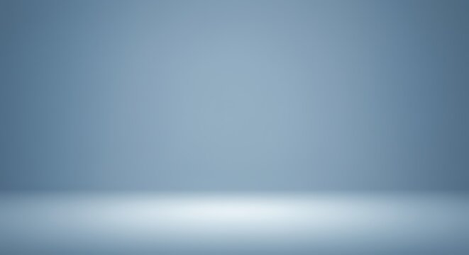 perspective floor backdrop blue room studio with light blue gradient spotlight backdrop background for display your product or artwork