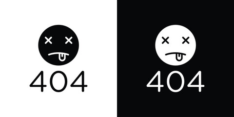404 Error icon vector illustration glyph style designs for web.