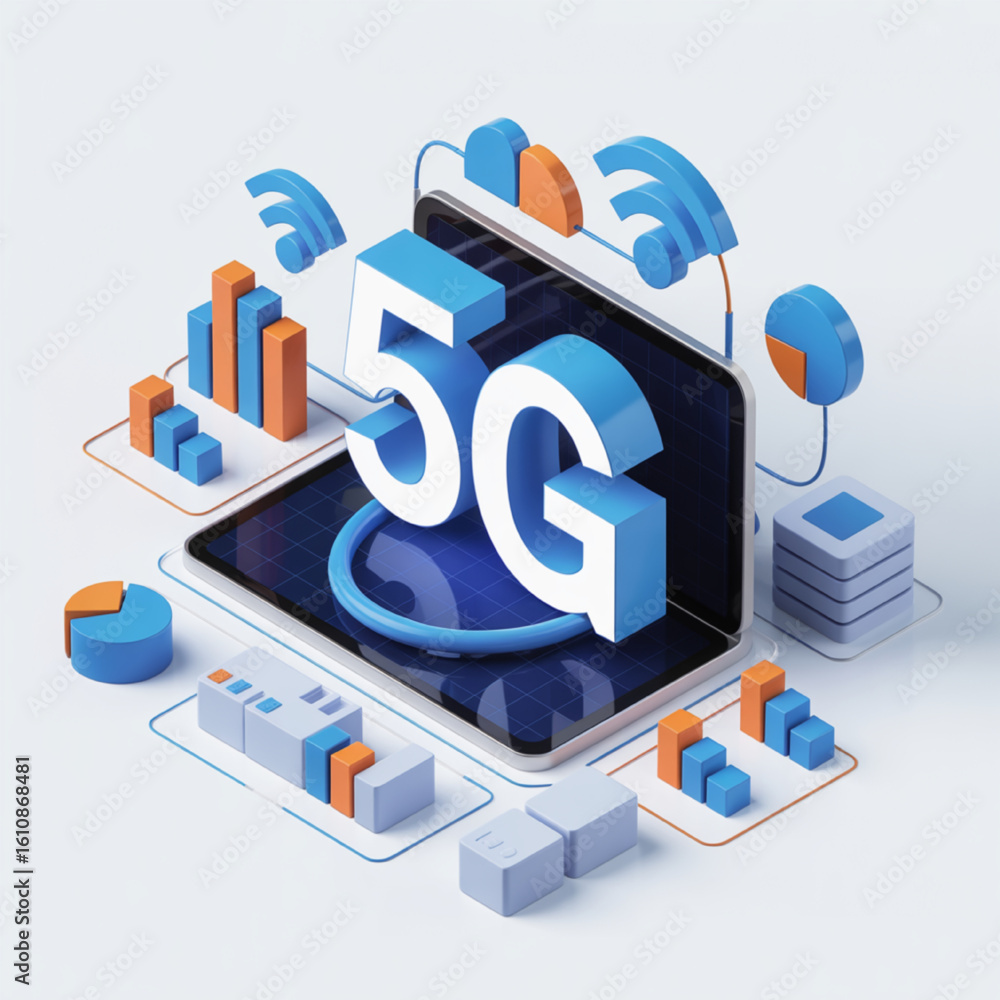 Aufkleber unlock the future with dynamic 5g network technology and data analytics for innovative business grow