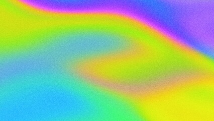 Iridescent abstract grainy gradient wave pattern in pastel neon colors. Psychedelic 80s, Y2K style, vibrant glow, fluid gradients. Backgrounds, posters, digital art, modern 90s, 2000s, Y2K visuals.
