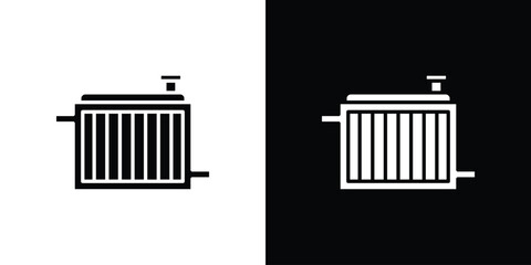 car radiator icon vector illustration glyph style designs for web.