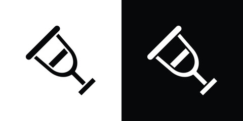 Crutch icon vector illustration glyph style designs for web.