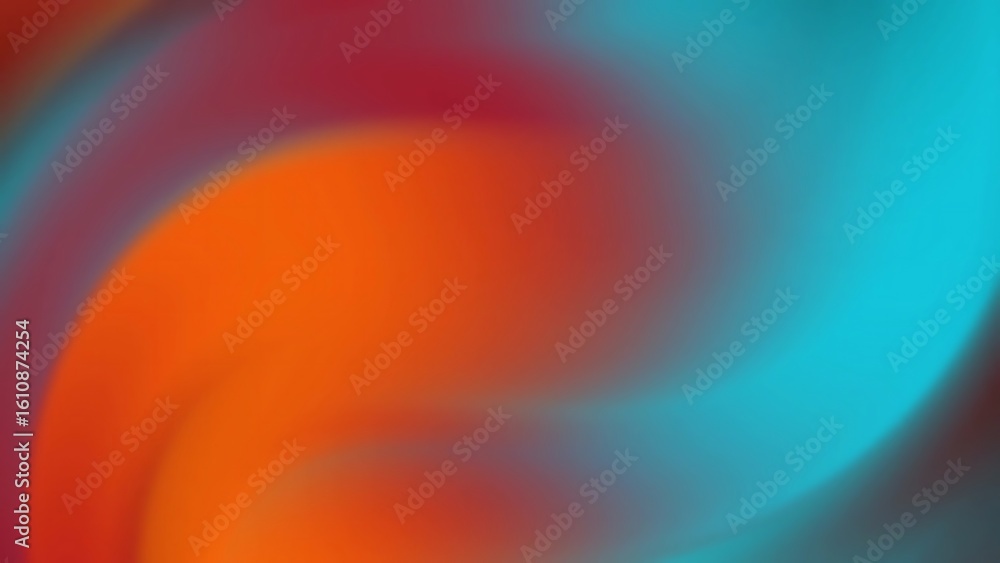 Poster prismatic berry blaze vibrant abstract gradient background with smooth transitions of orange, teal, 
