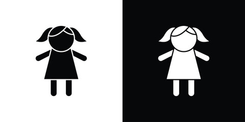 doll icon vector illustration glyph style designs for web.