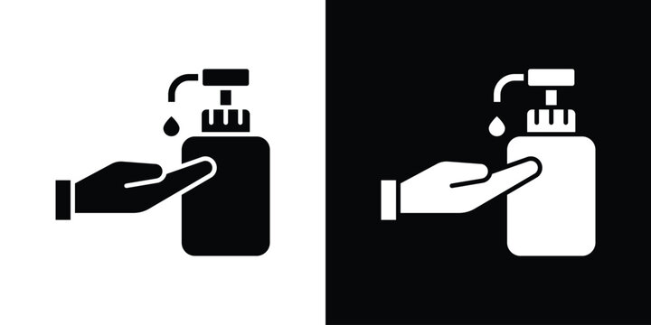 Hand wash icon vector illustration glyph style designs for web.