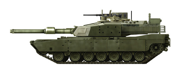 M1E3LM (Concept of a new version of the M1 Abrams tank, with a new turret with an automatic loader) © Tikros
