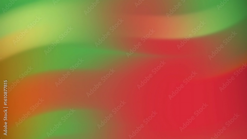 Poster prismatic bloom light abstract gradient background with smooth wave patterns in shades of red, green