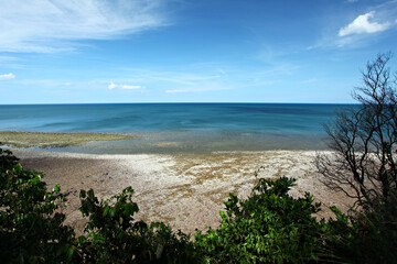 Scenery of Laem Thaen Beach (Ao Laem Thaen) in Pathio District, Chumphon Province, Thailand