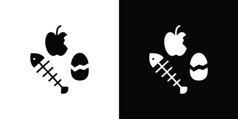 Organic waste icon vector illustration glyph style designs for web.