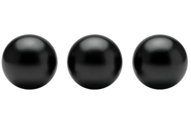 Black Marbles Isolated on White Background _ Generated By Adobe Firefly