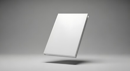 Clean Mockup of a Blank Book Cover for Product Presentation and Marketing Material