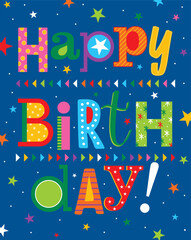 colorful birthday greeting card