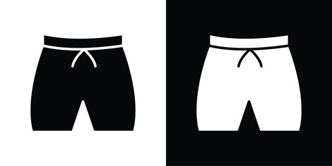 Swim shorts icon vector illustration glyph style designs for web.
