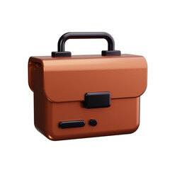 Briefcase 3d render icons