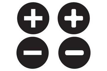 Fototapeta premium plus, minus icon line red, green vector design