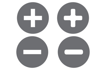 Obraz premium plus, minus icon line red, green vector design