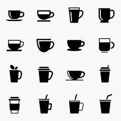 set of coffee cups
