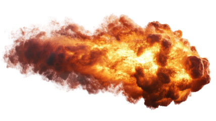 Title: Vibrant Cosmic Gas Cloud Isolated on Clean White Background for Science and Space Design Concepts