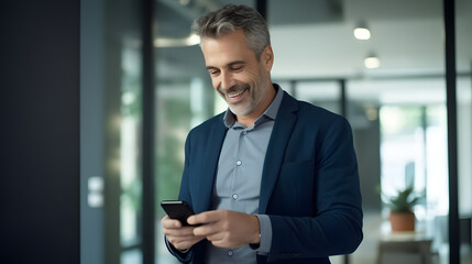 businessman using smartphone