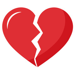 Broken heart  AI Vector Love Symbol Design for Couples & Celebrations