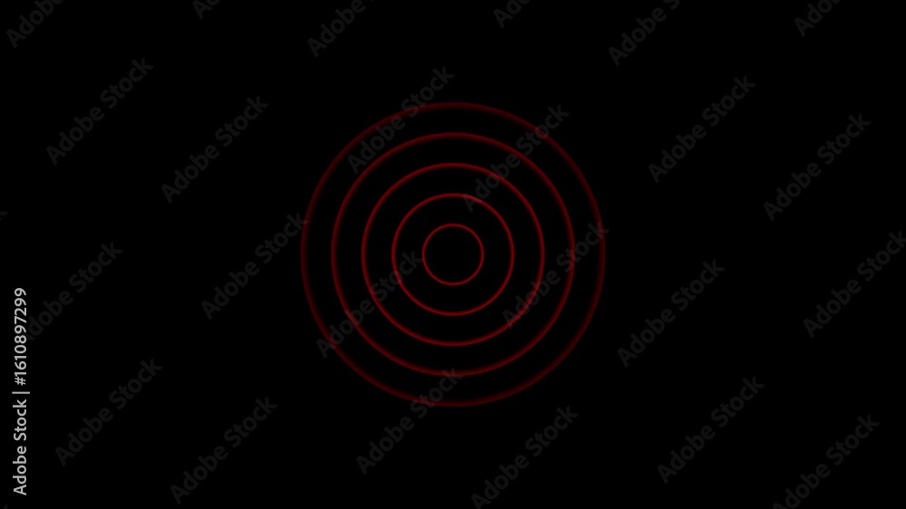 Aufkleber circular wave diffusion animation, alpha channel.animation of wifi wave signal, isolated on transpar