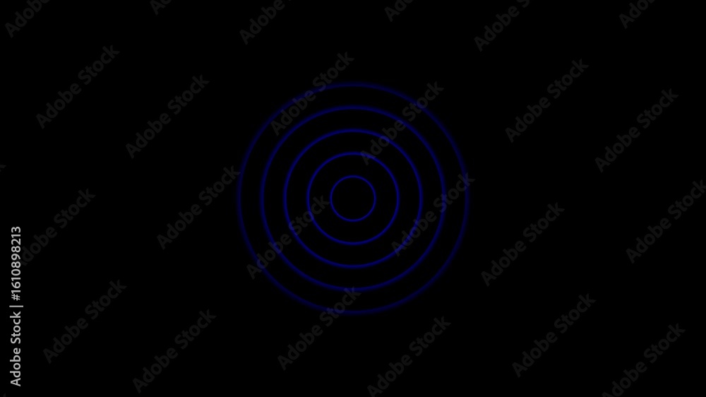 Aufkleber circular wave diffusion animation, alpha channel.animation of wifi wave signal, isolated on transpar