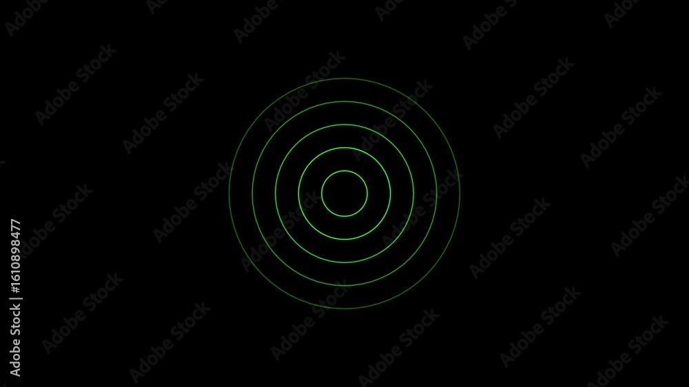 Aufkleber circular wave diffusion animation, alpha channel.animation of wifi wave signal, isolated on transpar