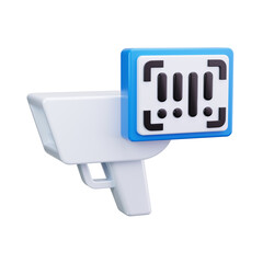 barcode 3d render icons