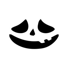 halloween icon jack-o lantern face silhouette clip art