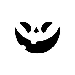 halloween icon jack-o lantern face silhouette clip art