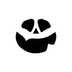 halloween icon jack-o lantern face silhouette clip art