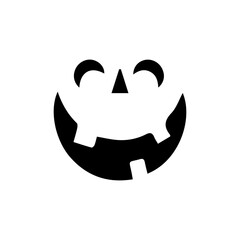 halloween icon jack-o lantern face silhouette clip art