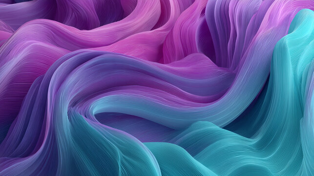 Fondo abstracto colorido con formas onduladas en tonos p&uacute;rpura y turquesa